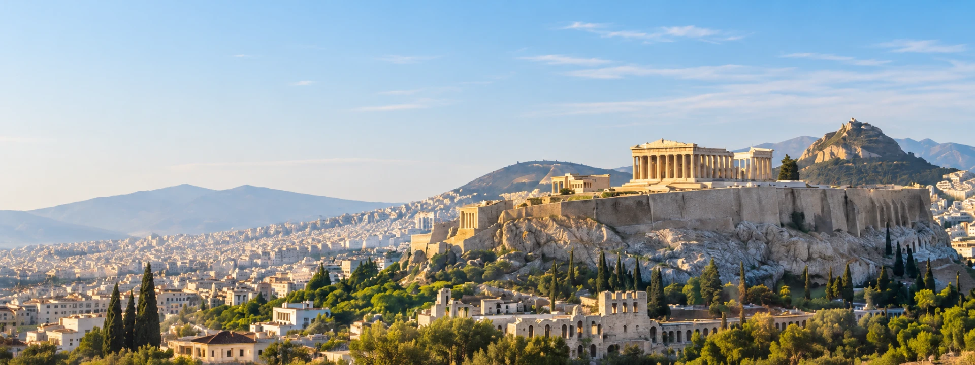 The Acropolis overlooking Athens
